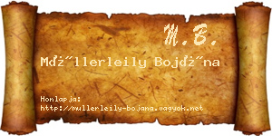 Müllerleily Bojána névjegykártya